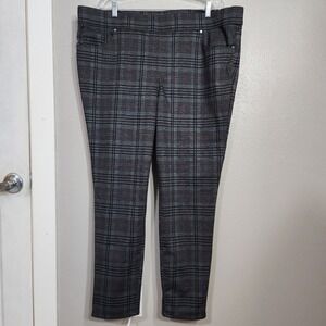 Gloria‎ Vanderbilt Pants Women's Size 22W Gray Plaid Avery Slimming Effect
